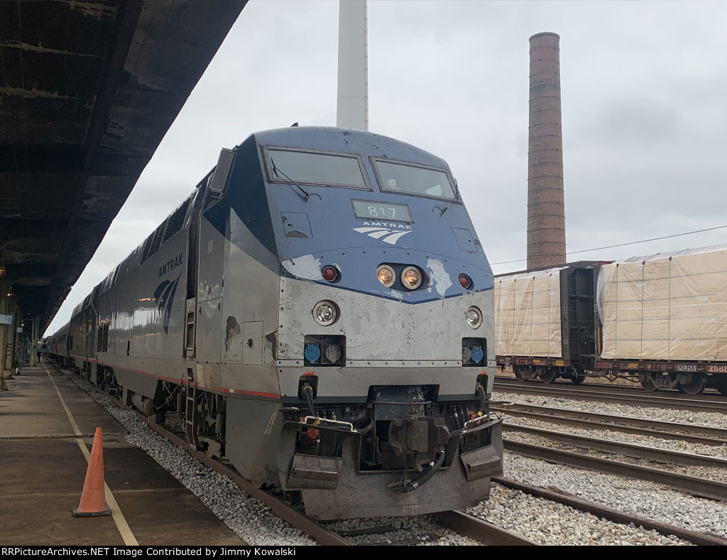 Amtrak 817 P40DC at Birmingham AL Station
